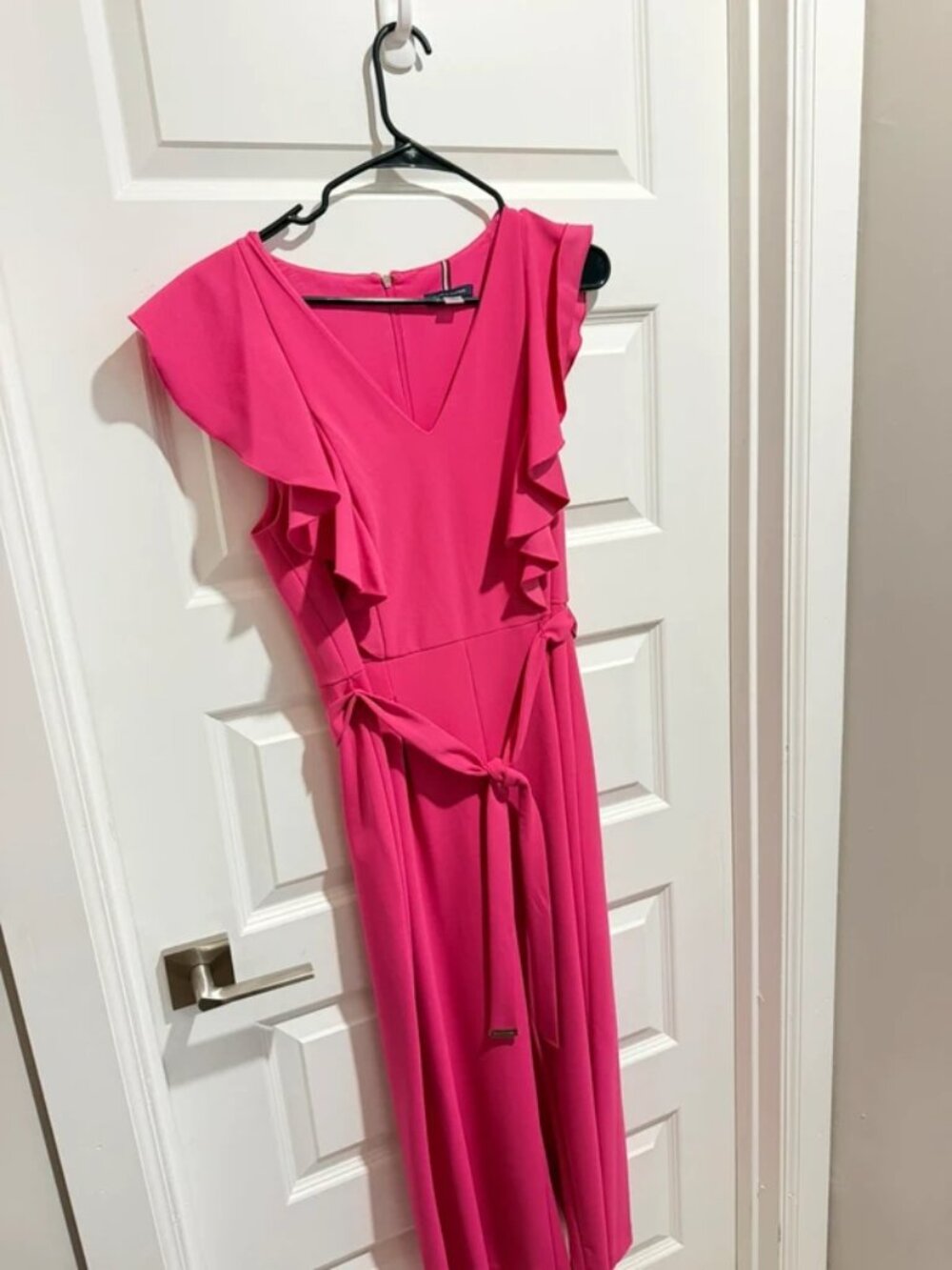 Tommy Hilfiger Flutter-Sleeve V-Neck Cropped Jumpsuit